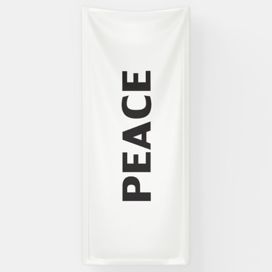 Vrede zwart-wit modern spandoek (Verticaal)