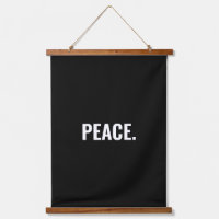 Vrede zwart-wit tekst minimalistische anti-oorlog