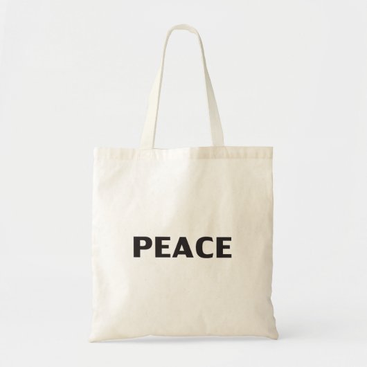 "Vrede" zwart wit Tote Bag (Voorkant)