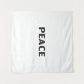 Vrede zwarte witte moderne typografie eenvoudig wandkleed (Voorkant (horizontaal))