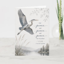 Vredes condoleancekaart met Reiger | Upanishads Ci