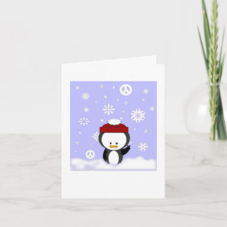 Vredes Pinguïn Kerstkaart Feestdagen Kaart