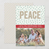 Vredes Polka Stip Feestdagenkaart (Voorkant / Achterkant)