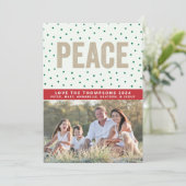 Vredes Polka Stip Feestdagenkaart (Staand voorkant)