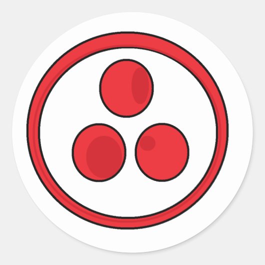 Vredesbanner Ronde Sticker (Voorkant)