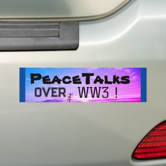Vredesbesprekingen over WW3! Bumpersticker (Op auto)