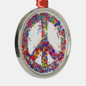 Vredesbord, Drip Art Metalen Ornament (Rechts)