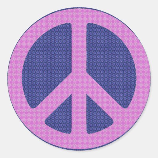 Vredesbord Groovy Ronde Sticker (Voorkant)