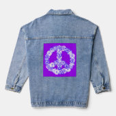 Vredesbord in Paarse en witte Denim Jacket (Achterkant)