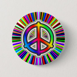 Vredesbord met een Supernova achtergrond Ronde Button 5,7 Cm