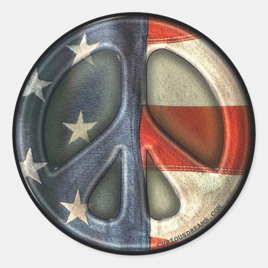  Vredesbord Ronde Sticker (Voorkant)