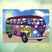 Vredesbus van Sock Monkey Raamsticker (Vel 3)