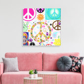 Vredescollage Canvas Afdruk (Insitu (Woonkamer))