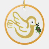 Vredesduif en Jesus Peace Keramisch Ornament (Achterkant)