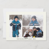 Vredesduif foto Vrolijk Kerstmis Zwart Bourgondië Feestdagenkaart (Achterkant)