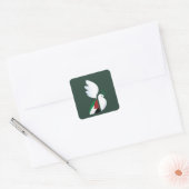 vredesduif met de Palestijnse vlag Vierkante Sticker (Envelop)