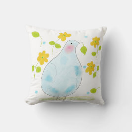 Vredesduif met gele bloemen door OR Designs Kussen