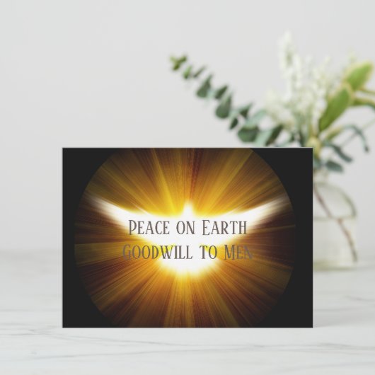 vredesduif | Vrede op aarde Goede wil voor Man Kaart (Staand voorkant)