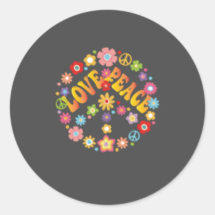 VREDESFREEDOM 60s 70s  Tie Dye Hippie Ronde Sticker