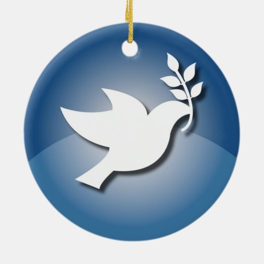 Vredesgebaar Keramisch Ornament (Achterkant)