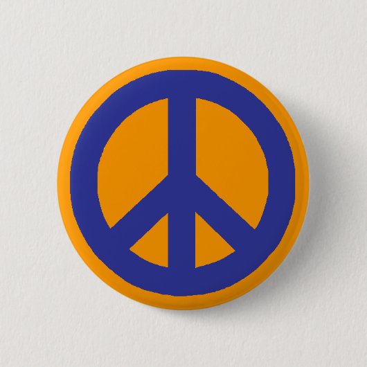 Vredesgebaar Ronde Button 5,7 Cm (Voorkant)