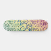 Vredesgebaren Symbool Rainbow Skateboard (Horizontaal)