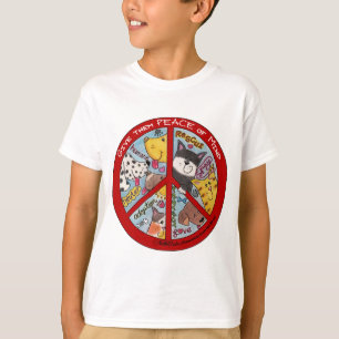 Vredesgebarentaal voor dieren t-shirt