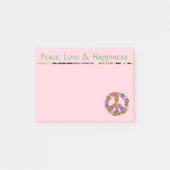Vredesgebarentaal Vredesliefde en geluk Roze Post-it® Notes (Voorkant)