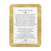 Vredesgebed van Sint-Franciscus Gouden Glitter Fra Magneet (Verticaal)