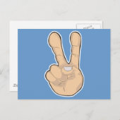 vredeshandgebaar briefkaart (Voorkant / Achterkant)