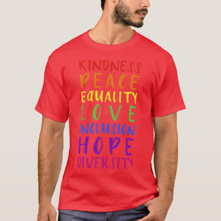 Vredesintegratie hoop regenboog voor homo's t-shirt