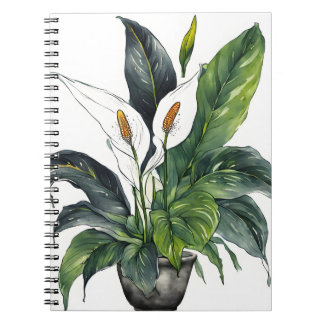 Vredeslelie - Aquarel bloemen Notitieboek