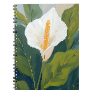 Vredeslelie Bloem Aquarel Schildering Notitieboek