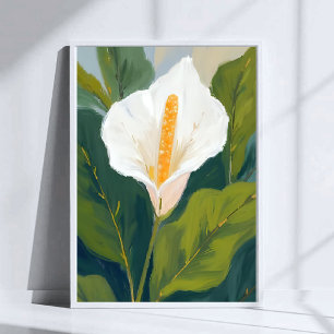 Vredeslelie Bloem Schilderen Aquarel Poster