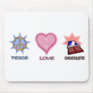 Vredesliefde en chocolade muismat