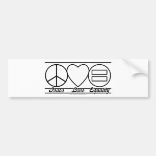 Vredesliefde en gelijkheid bumpersticker