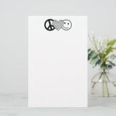 Vredesliefde en geluk Briefpapier (Staand voorkant)