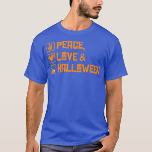 Vredesliefde en Halloween Costumes happy Halloween T-shirt