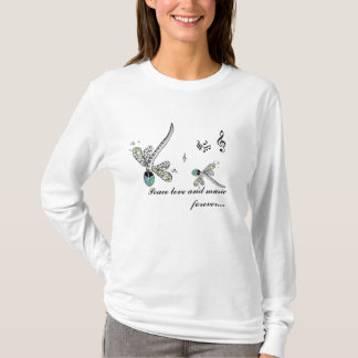 vredesliefde en muziek voor altijd... t-shirt