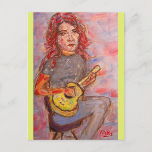 vredesliefde en ukulele briefkaart