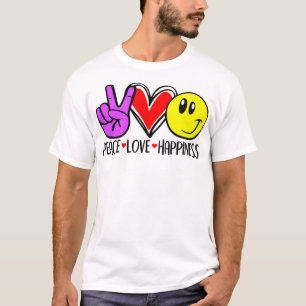 Vredesliefde geluk Positiviteit T-shirt