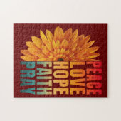 vredesliefde hoop vertrouwen bidden legpuzzel (Horizontaal)