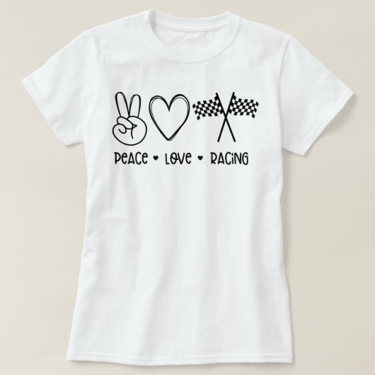 Vredesliefde Racing T-shirt (Design voorkant)