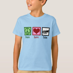 Vredesliefde Tuba-Spelende Kinderen T-shirt