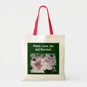 Vredesliefde Vreugde Verpleegkundige boodschappent Tote Bag