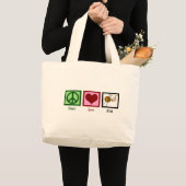 Vredesliefdes en -breien grote tote bag (Voorkant (product))
