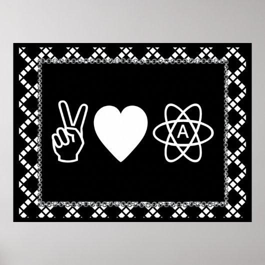 Vredesliefdesatheïsme Poster (Voorkant)