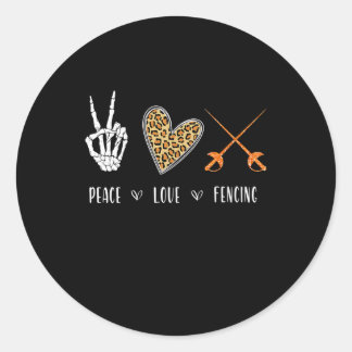 Vredesliefdescensuur voor vrouwen ronde sticker