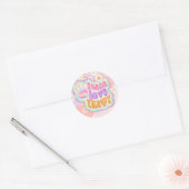 vredesliefdesfeest ronde sticker (Envelop)