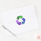 Vredesliefdesgelijkheid Ronde Sticker (Envelop)